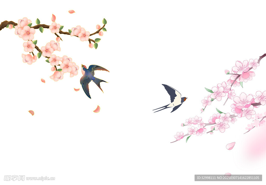 桃花燕子