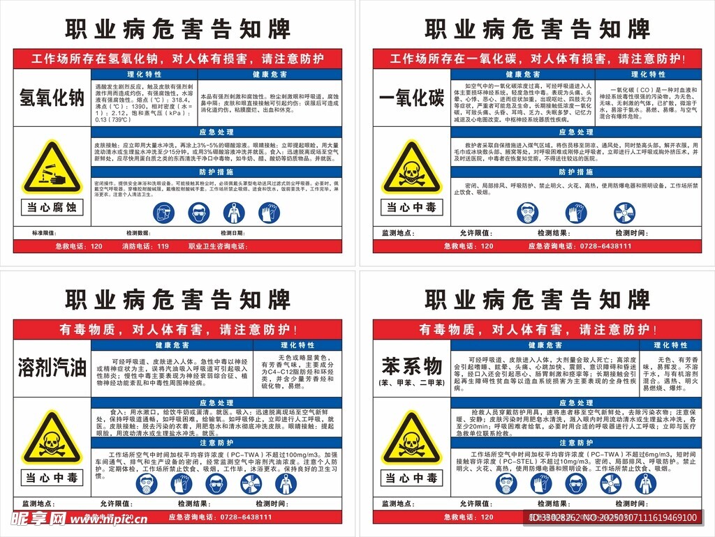 职业病危害告知牌