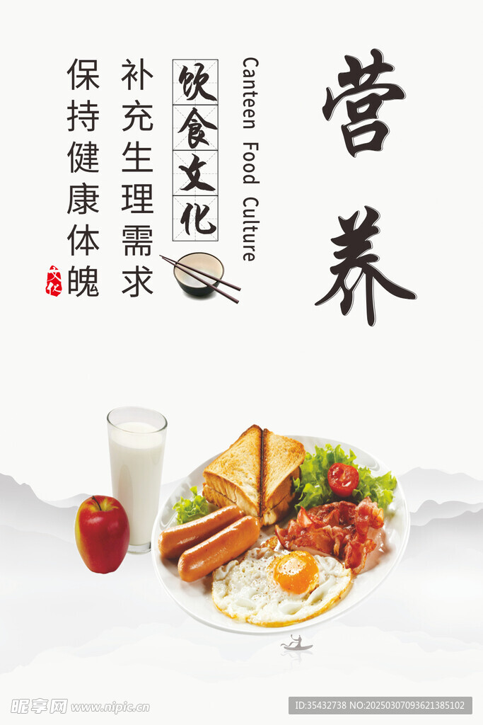 营养  饮食文化展板