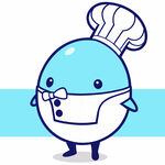 可爱创意厨师蓝蛋蛋