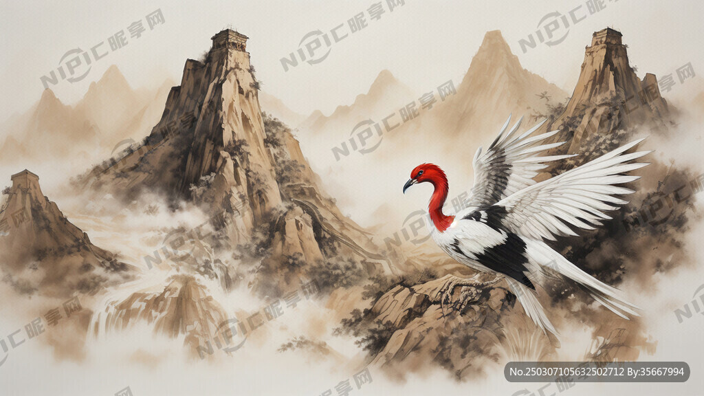 烙铁画大展宏图 大蹦展翅和长城