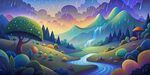 春天插画背景