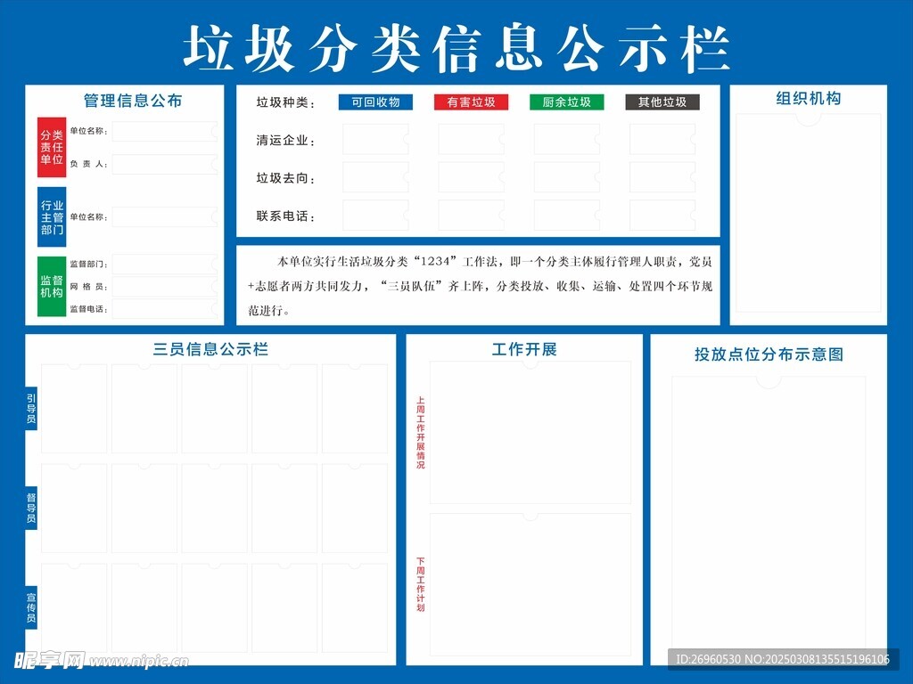 垃圾分类公示