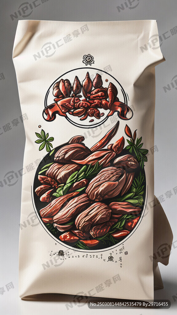 香卤牛肉包装袋 颜色清亮