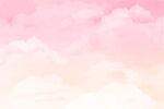 水彩粉色天空