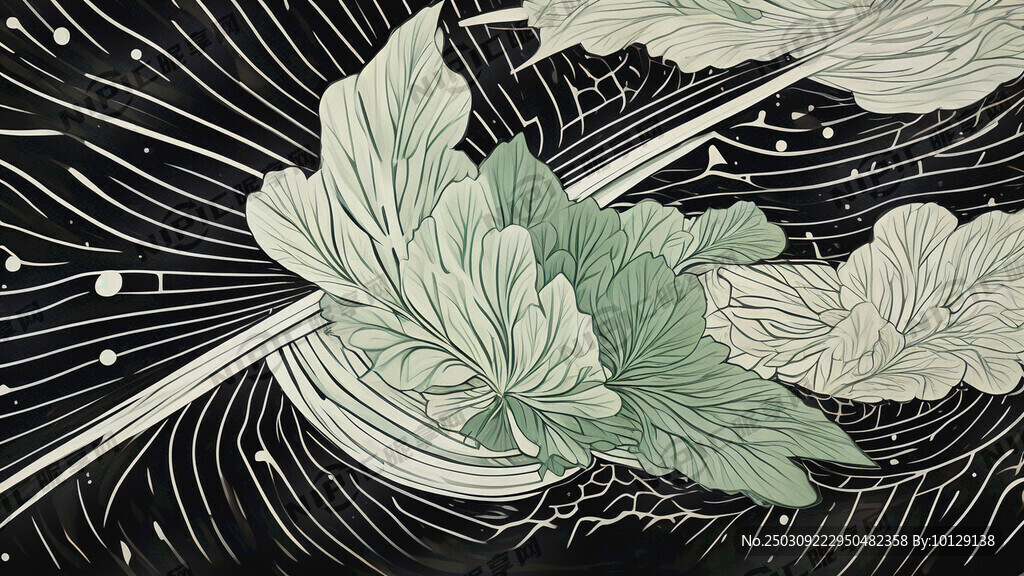 鱼腥草为象征符号的版画