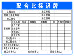 配比标识牌 