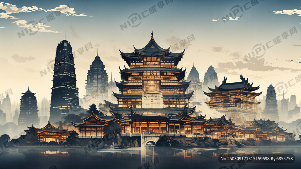 云南地标建筑剪影