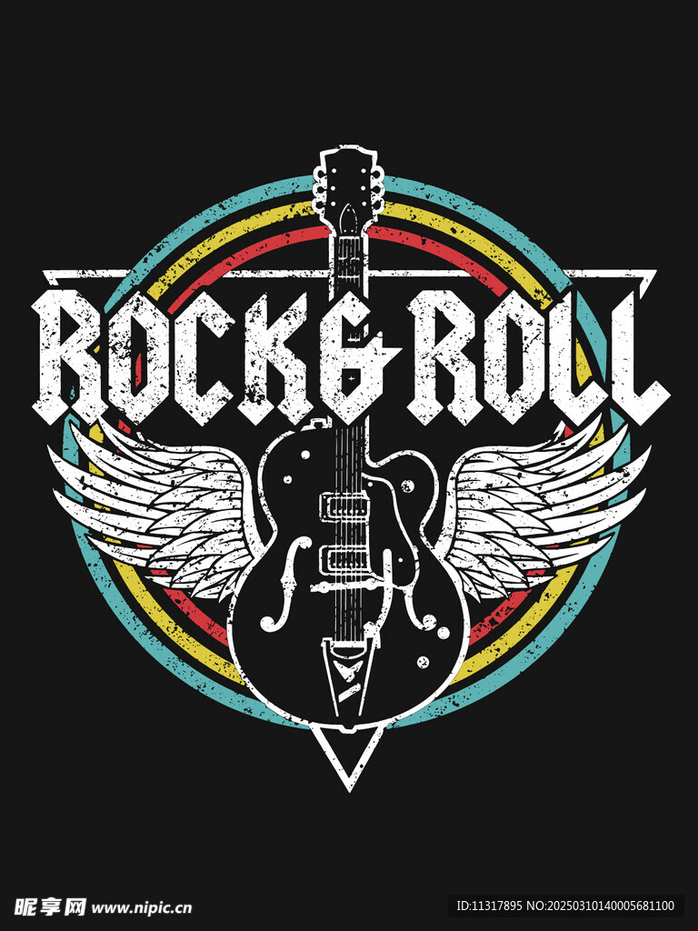 ROCK ROLL摇滚吉他图案
