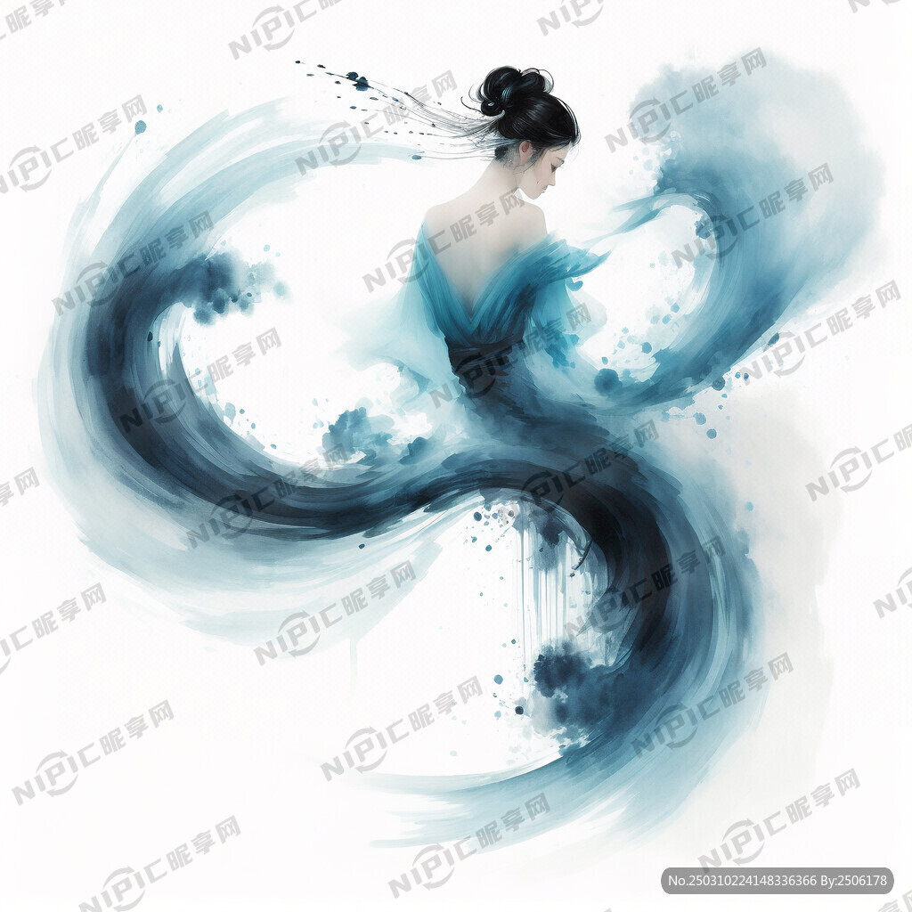 一缕青烟之蓝色妖姬 中国风