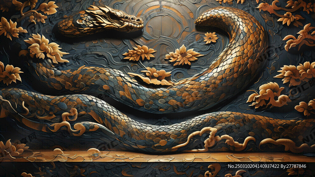 蟒纹皮满画