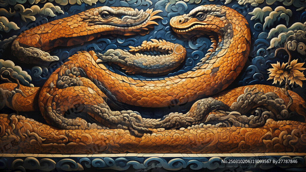 蟒纹皮满画