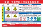 储罐有限空间作业安全告知牌