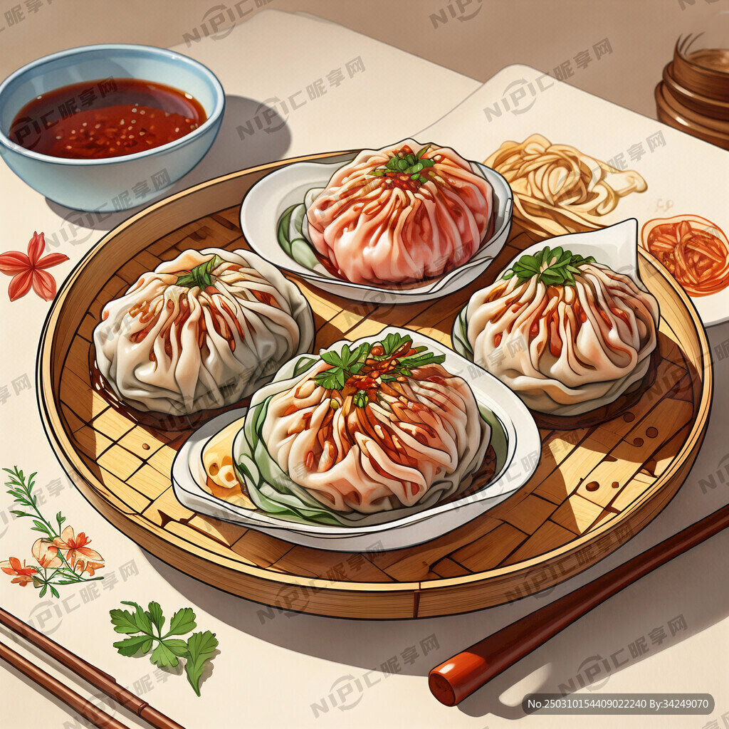 小笼包 虾饺 肠粉 广东食物