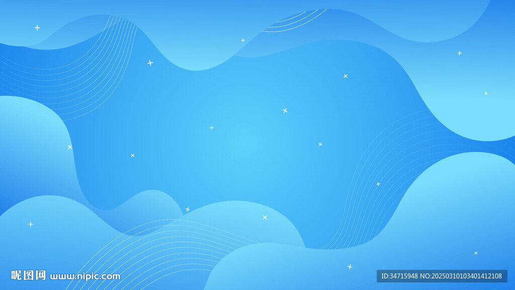 蓝色渐变抽象波浪矢量背景
