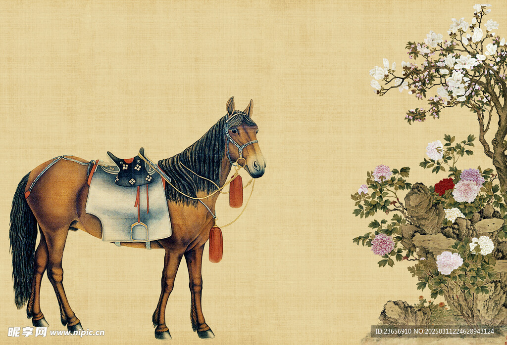 工笔中国风画分层素材 
