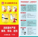 急救知识海报 灭火器使用方法