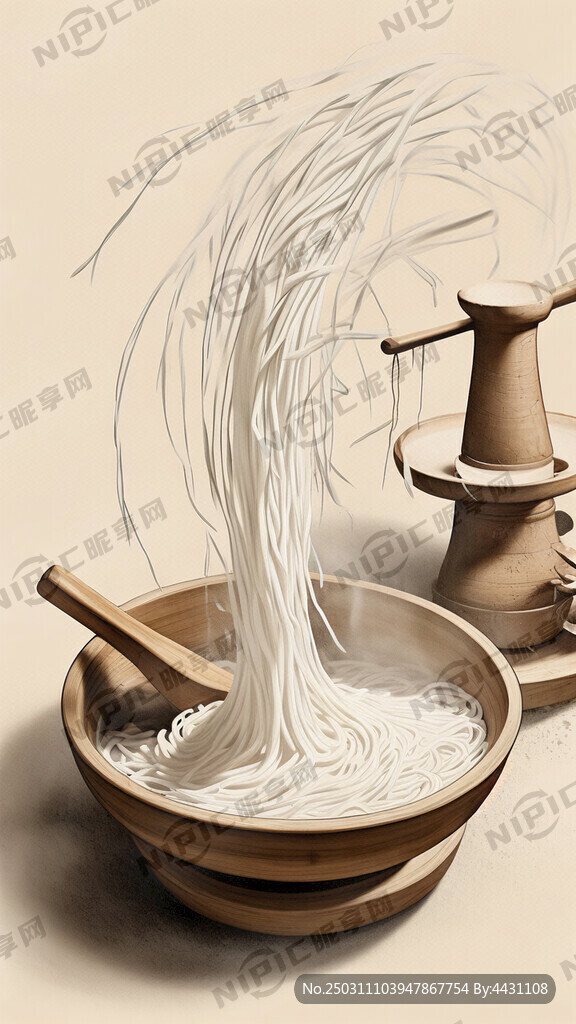 古法制作米粉的工艺图