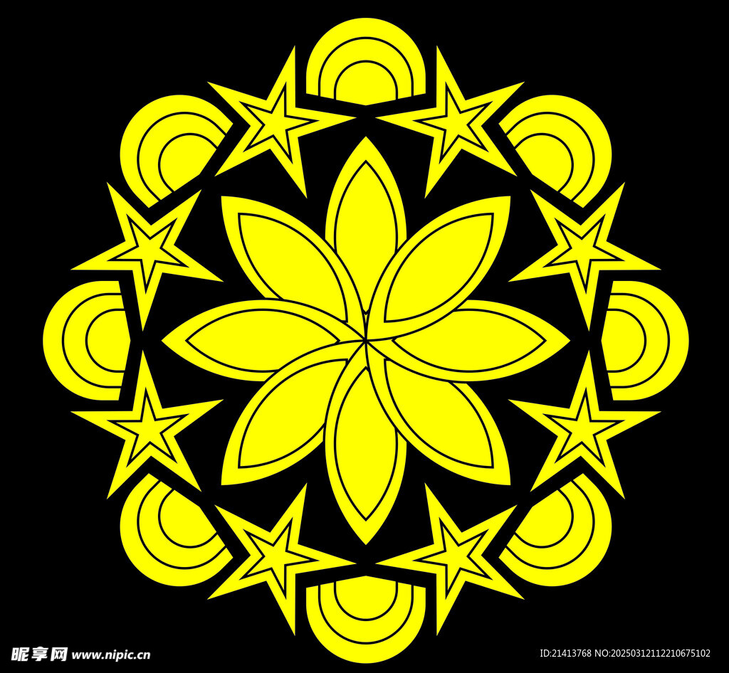 圆形传统花纹