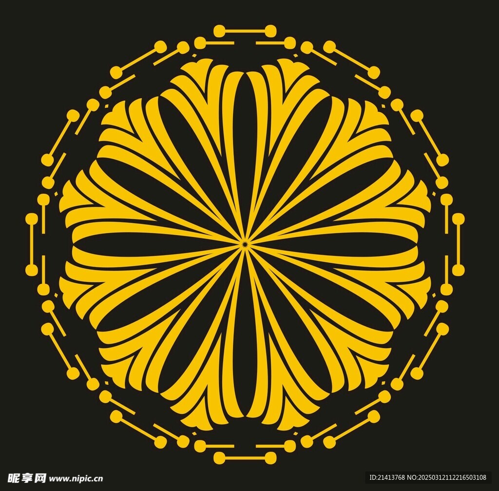 圆形传统花纹