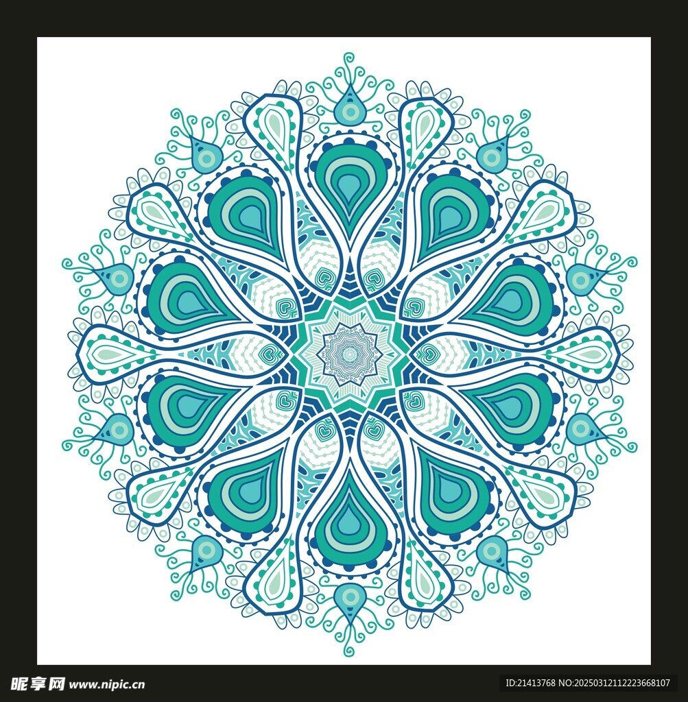 圆形传统花纹