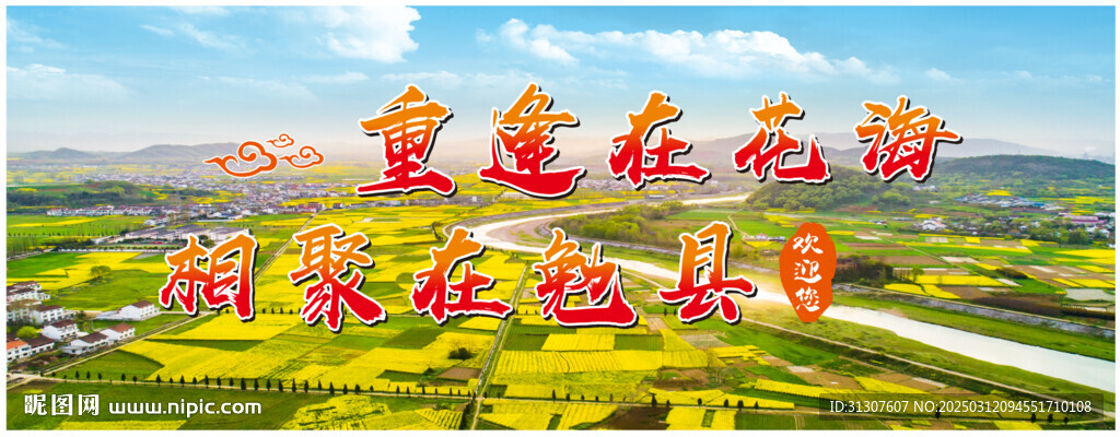 油菜花大型广告牌