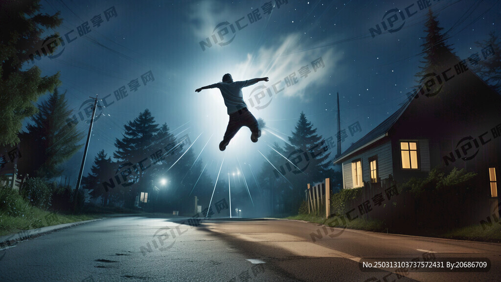 夜晚 路上 看见 一个白影 从