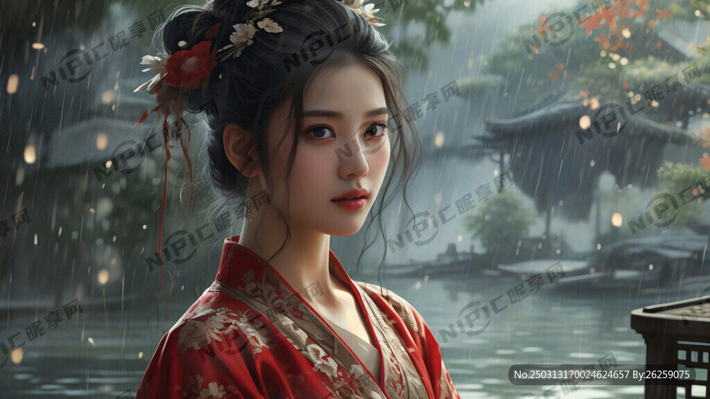 江南烟雨 古色古香 美女佳人
