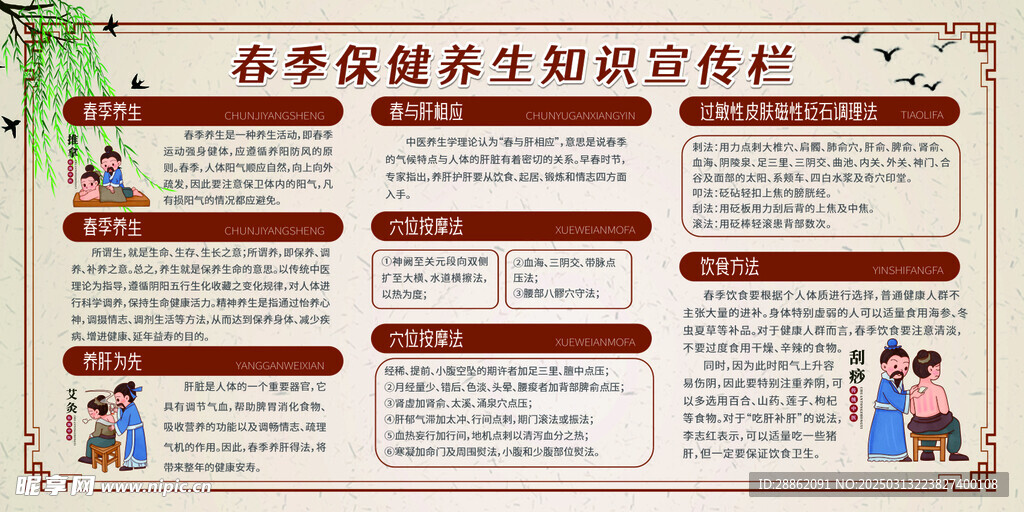 春季保健养生知识宣传栏