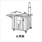 大草锅手绘线稿
