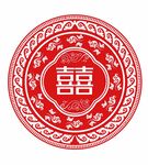 结婚喜字圆形图案
