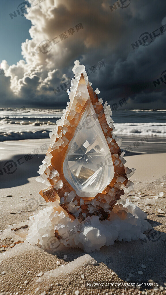 盐晶 海滩 纯净 黑金色系