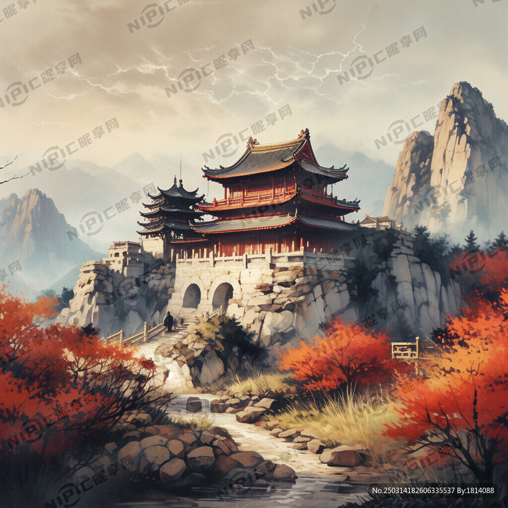 南通狼山 笔触