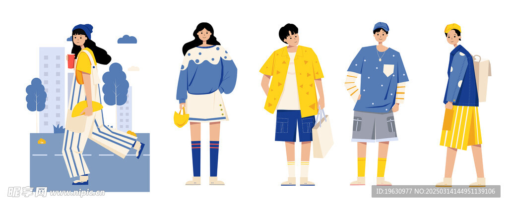 扁平人物插画