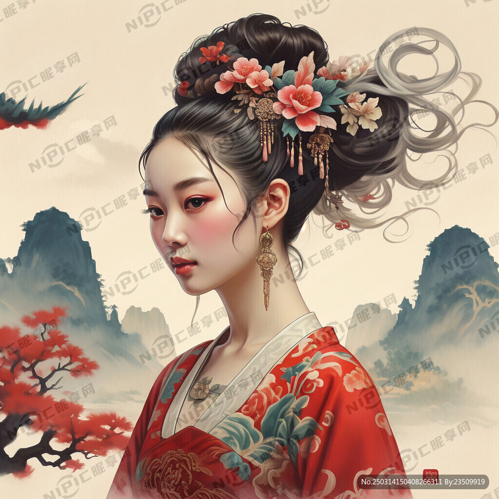 发型女海报加入文案