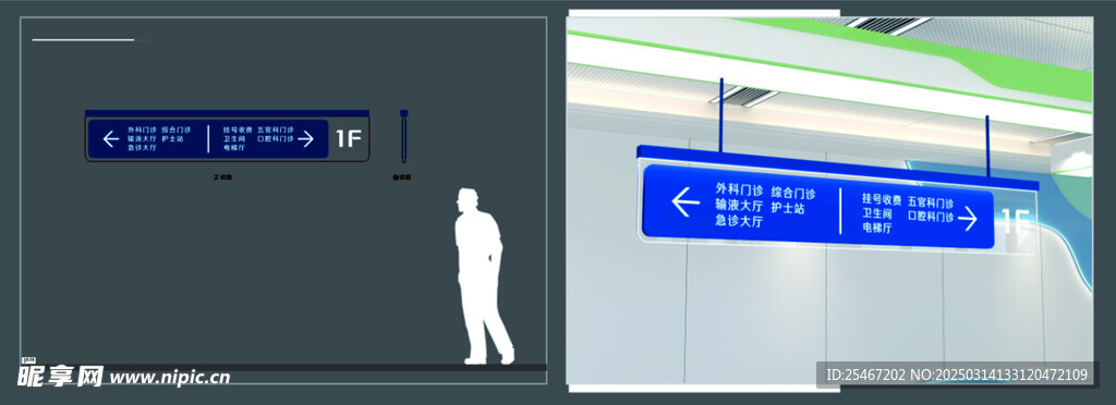 吊挂灯箱  吊顶指示牌