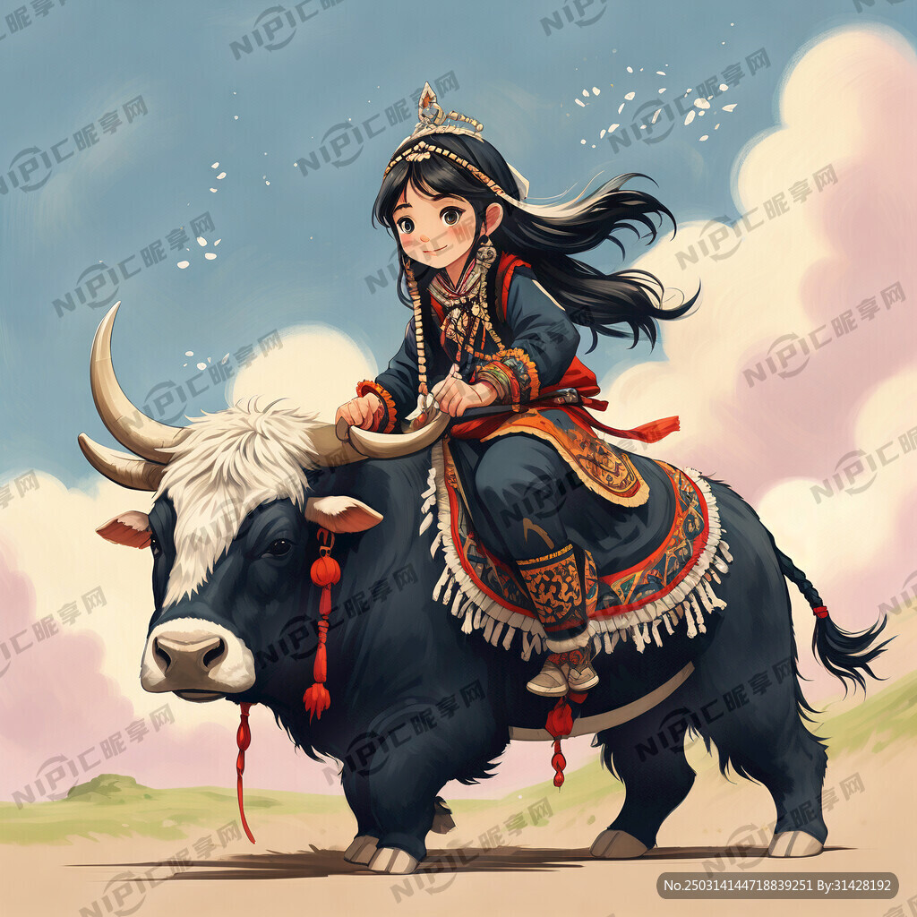 生成一张卡通插画 向下走来