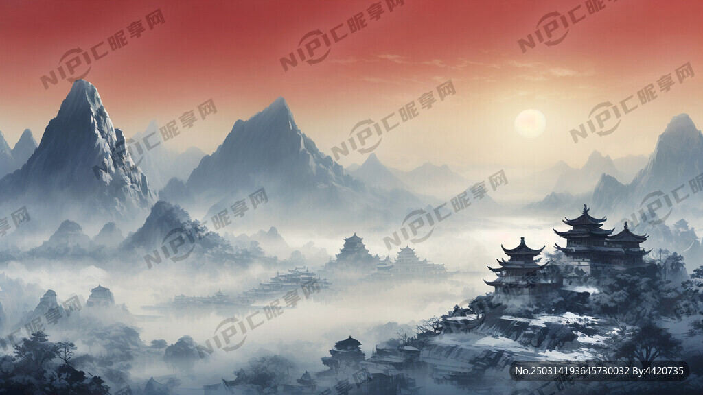 冷色背景