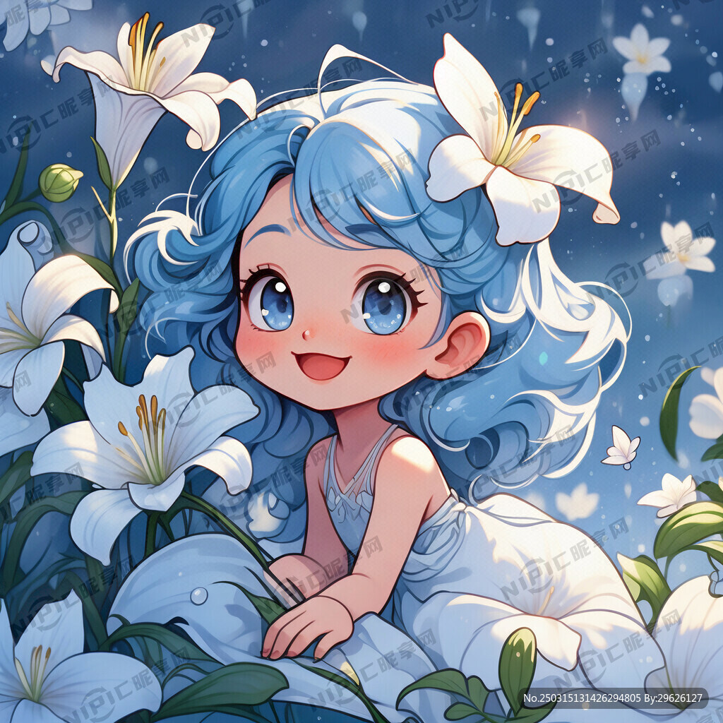 卡通梦 透明感 蓝色 可爱