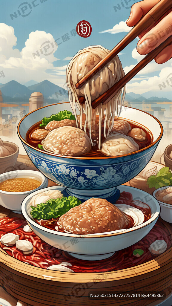 潮汕牛肉丸海报 真实的牛肉丸