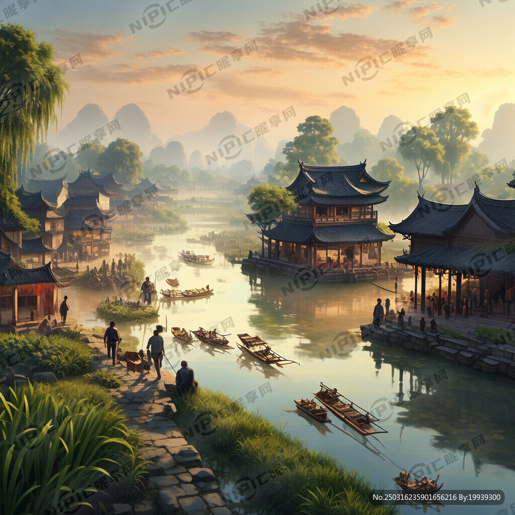 超高清 细节刻画 江南风景