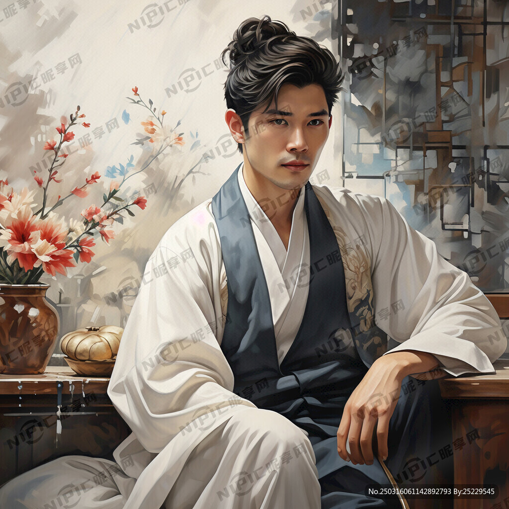 西装男人插画