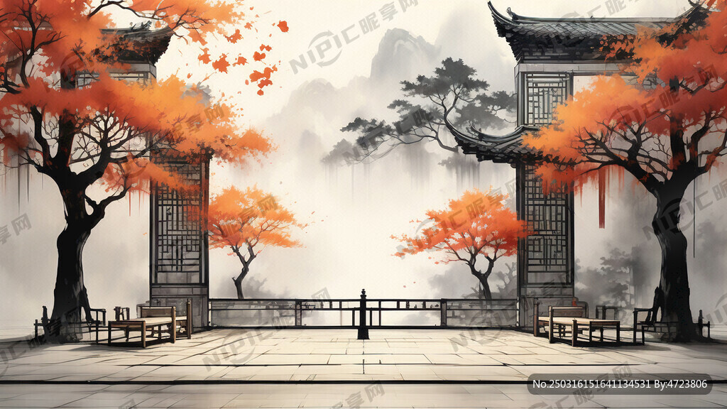 养老服务签到墙  主题背景设计