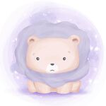  梦幻可爱卡通动物插画