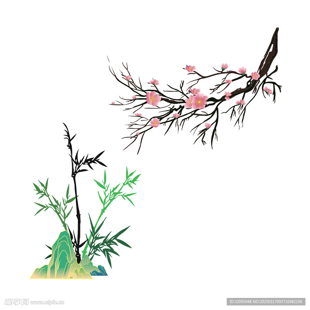 竹子梅花