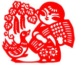 劳动剪纸