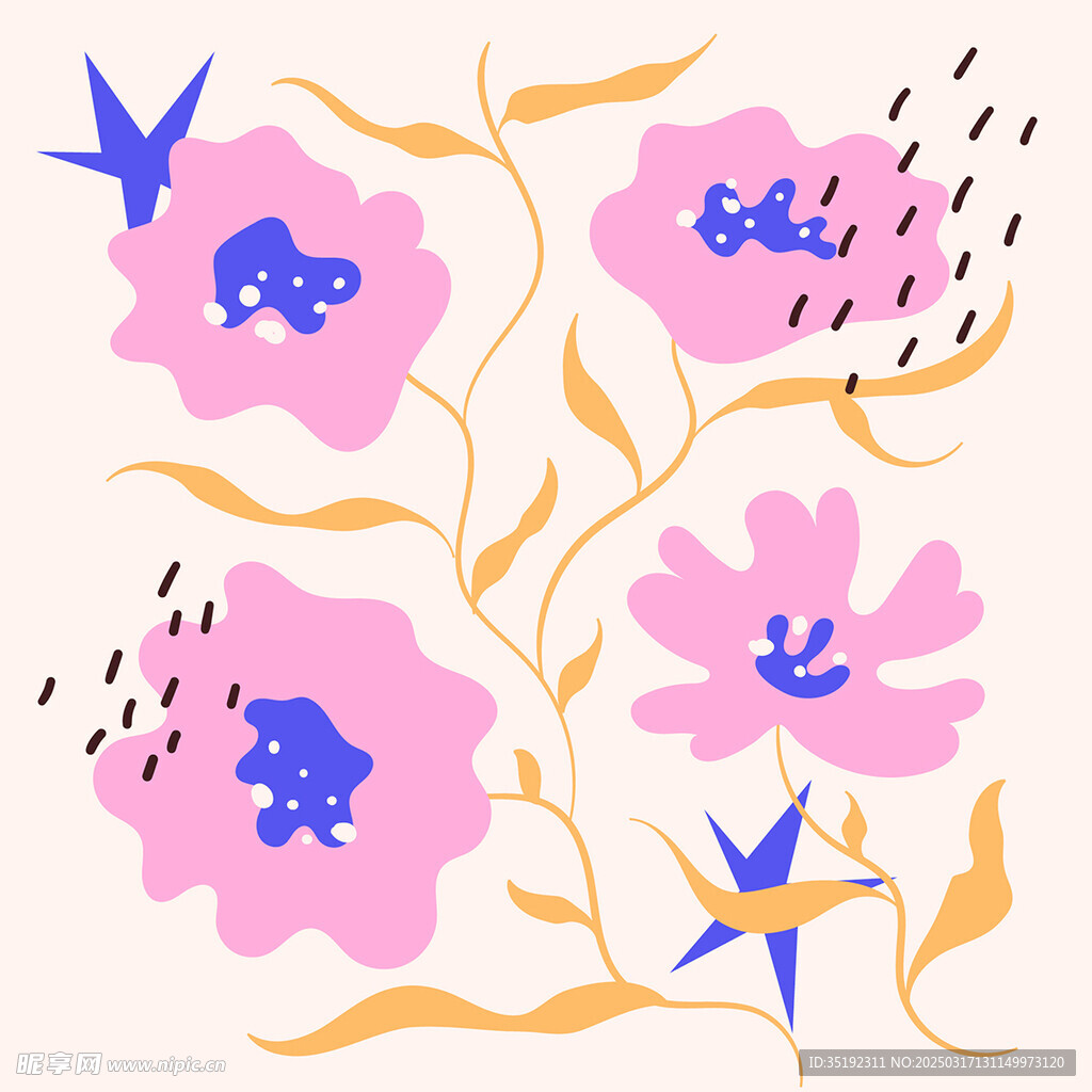 小碎花印花图案