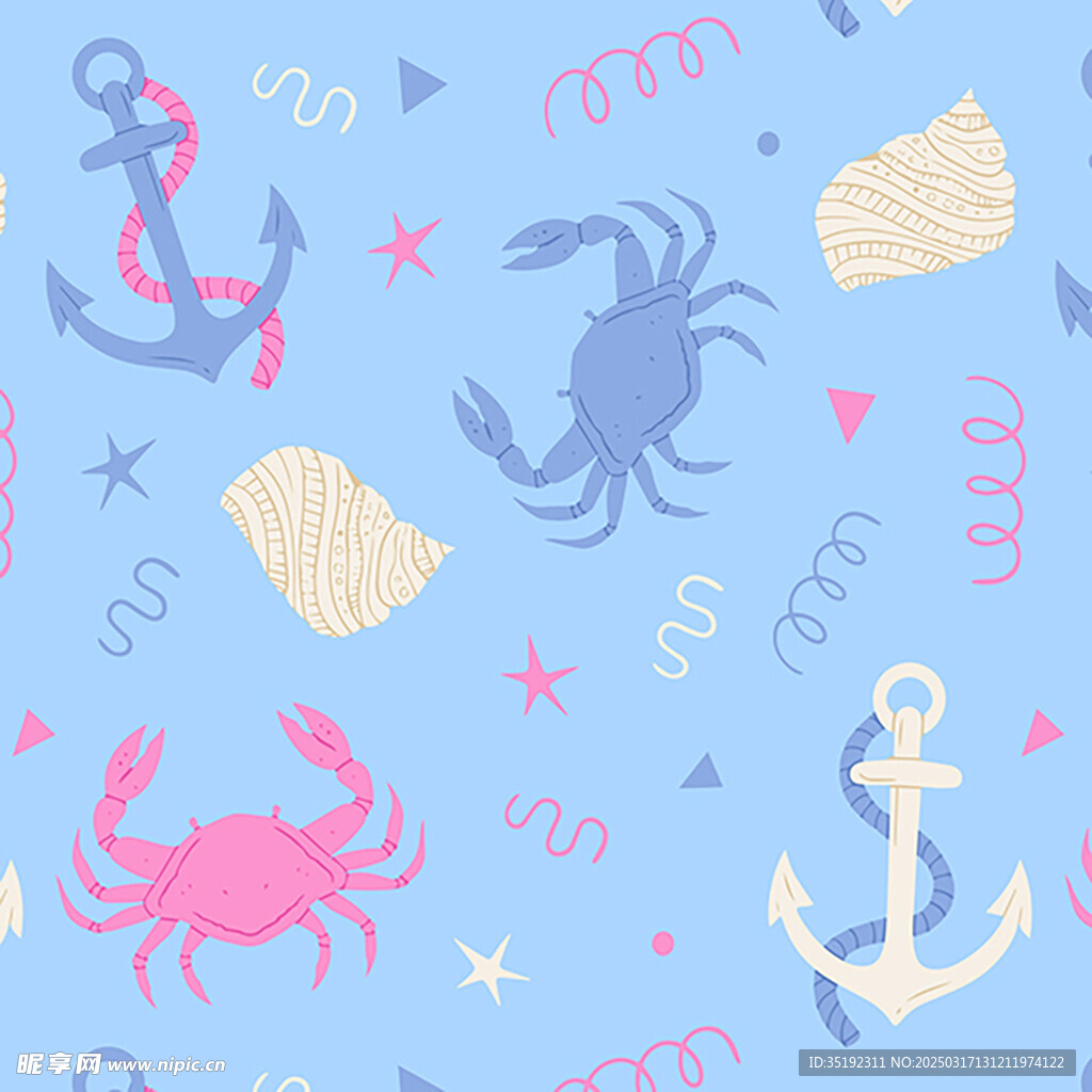 海洋印花图案