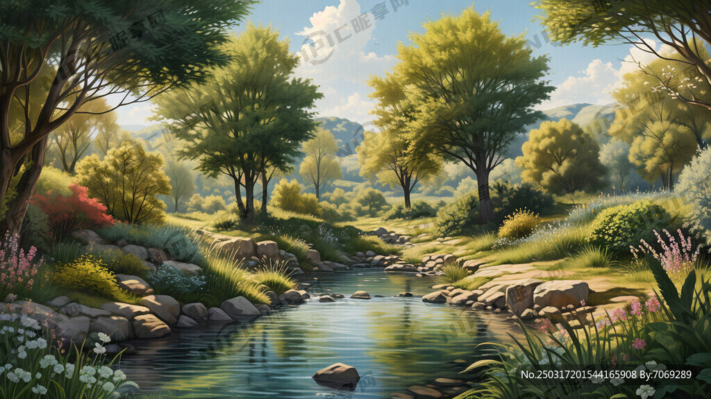 整体的自然风景 清爽的夏季