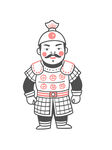 可爱古代士兵插画
